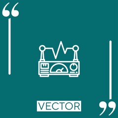 Poster - measure vector icon Linear icon. Editable stroke line
