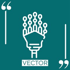 Poster - mechanical arm vector icon Linear icon. Editable stroke line