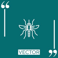 Poster - mosquito vector icon Linear icon. Editable stroke line