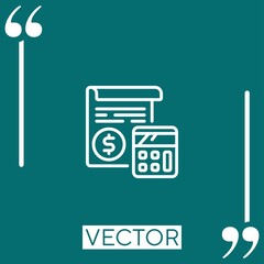Poster - budget vector icon Linear icon. Editable stroke line