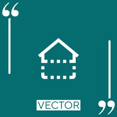 Poster - construction vector icon Linear icon. Editable stroke line