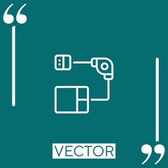 Poster - mouse vector icon Linear icon. Editable stroke line