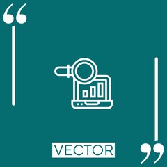 Poster - network vector icon Linear icon. Editable stroke line