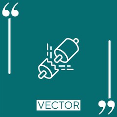 Poster - nerves vector icon Linear icon. Editable stroke line