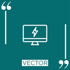 Poster - power vector icon Linear icon. Editable stroke line