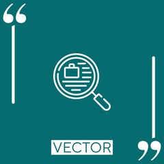 Poster - search vector icon Linear icon. Editable stroke line