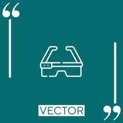Poster - smart glasses vector icon Linear icon. Editable stroke line