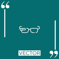 Poster - smart glasses   vector icon Linear icon. Editable stroke line