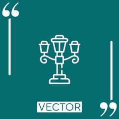 Poster - street lights vector icon Linear icon. Editable stroke line