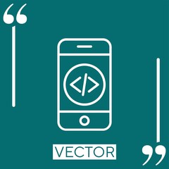 Poster - code vector icon Linear icon. Editable stroke line