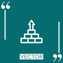 Poster - company vector icon Linear icon. Editable stroke line