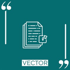 Poster - document vector icon Linear icon. Editable stroke line