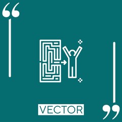 Poster - experience vector icon Linear icon. Editable stroke line