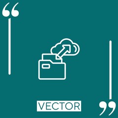Poster - folder vector icon Linear icon. Editable stroke line