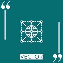 Poster - network   vector icon Linear icon. Editable stroke line
