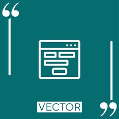 Poster - online booking vector icon Linear icon. Editable stroke line