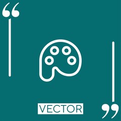 Poster - painting vector icon Linear icon. Editable stroke line