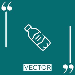 Poster - plastic bottle vector icon Linear icon. Editable stroke line