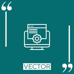 Poster - programming vector icon Linear icon. Editable stroke line