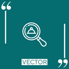 Poster - search vector icon Linear icon. Editable stroke line