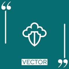 Poster - security vector icon Linear icon. Editable stroke line