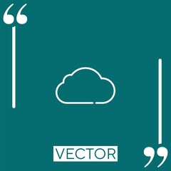 Poster - cloud vector icon Linear icon. Editable stroke line