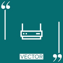 Poster - modem vector icon Linear icon. Editable stroke line