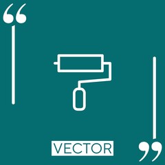 Poster - paint roller vector icon Linear icon. Editable stroke line