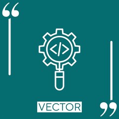 Poster - process vector icon Linear icon. Editable stroke line