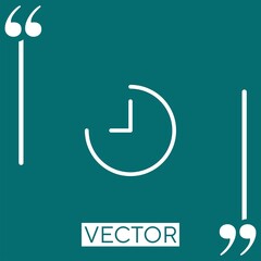 Poster - clock vector icon Linear icon. Editable stroke line