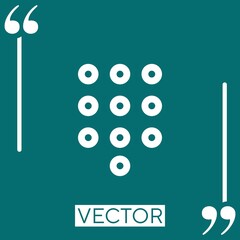 Poster - dial vector icon Linear icon. Editable stroke line