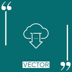 Poster - download vector icon Linear icon. Editable stroke line