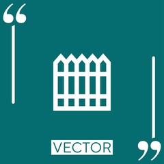 Poster - fence vector icon Linear icon. Editable stroke line