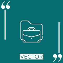 Poster - portfolio vector icon Linear icon. Editable stroke line