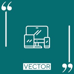 Poster - responsive vector icon Linear icon. Editable stroke line