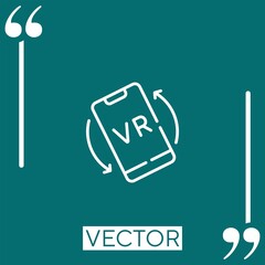 Poster - rotation vector icon Linear icon. Editable stroke line
