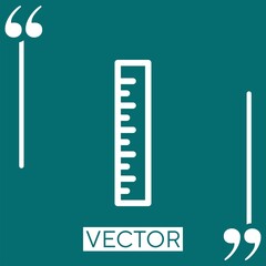 Poster - ruler vector icon Linear icon. Editable stroke line