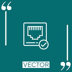 Poster - ethernet   vector icon Linear icon. Editable stroke line