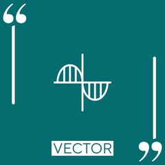Poster - fluctuation vector icon Linear icon. Editable stroke line