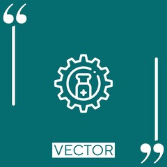 Poster - gear vector icon Linear icon. Editable stroke line