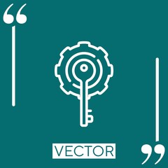 Poster - key vector icon Linear icon. Editable stroke line
