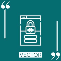 Poster - locked vector icon Linear icon. Editable stroke line