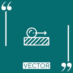 Poster - motion vector icon Linear icon. Editable stroke line