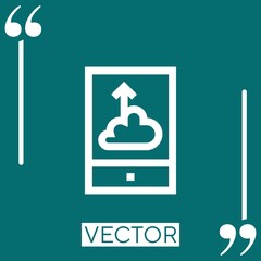 Poster - uploading vector icon Linear icon. Editable stroke line