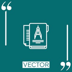 Poster - architect vector icon Linear icon. Editable stroke line