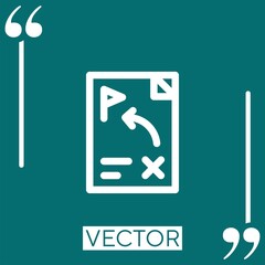 Poster - business vector icon Linear icon. Editable stroke line