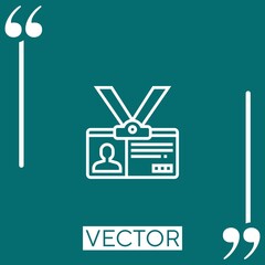 Poster - card vector icon Linear icon. Editable stroke line