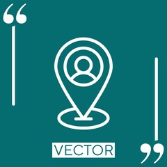 Poster - location vector icon Linear icon. Editable stroke line