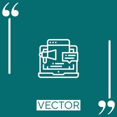 Poster - marketing vector icon Linear icon. Editable stroke line