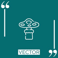 Poster - mushroom vector icon Linear icon. Editable stroke line